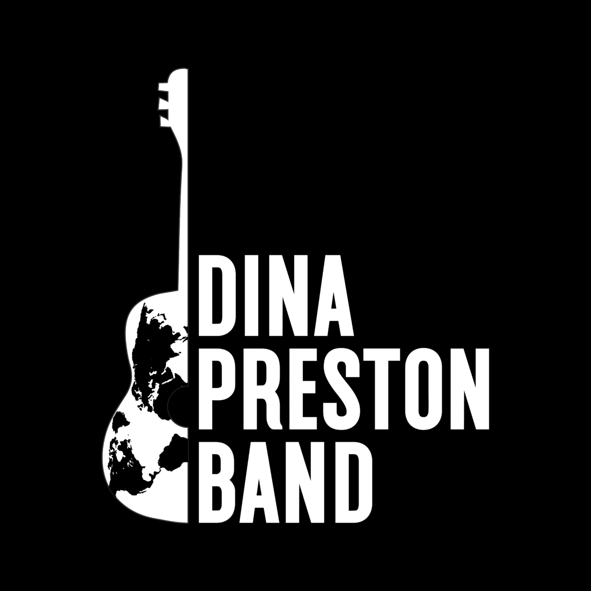 Dina Preston Band logo with guitar silhouette