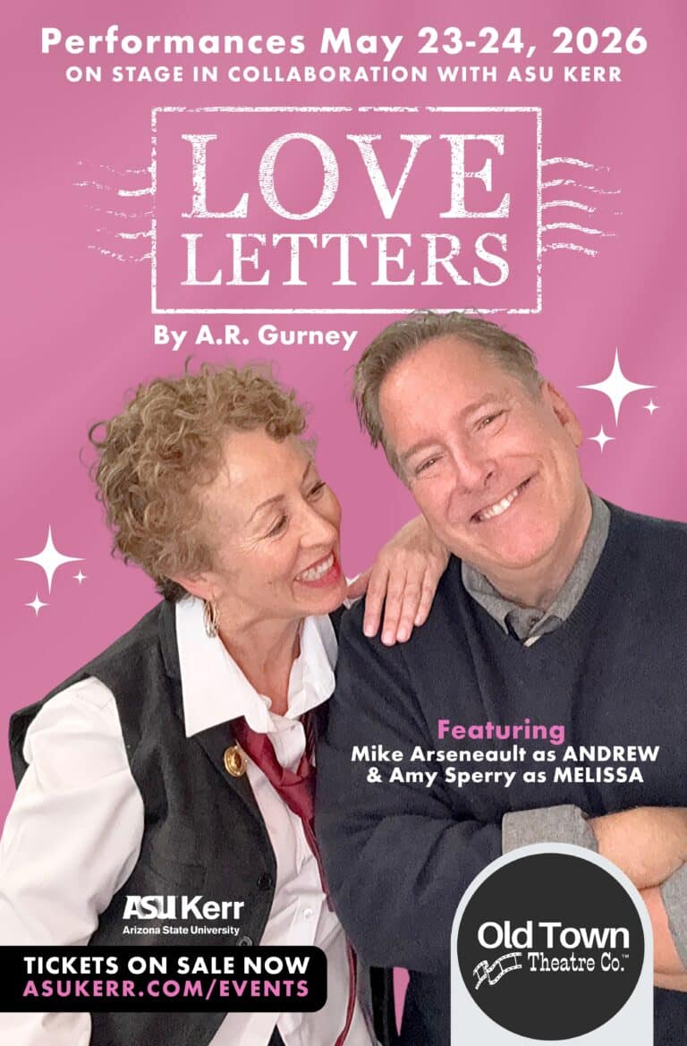 Love Letters by A.R. Gurney, featuring images of stars Mike Arseneault (Andrew) and Amy Sperry (Melissa)