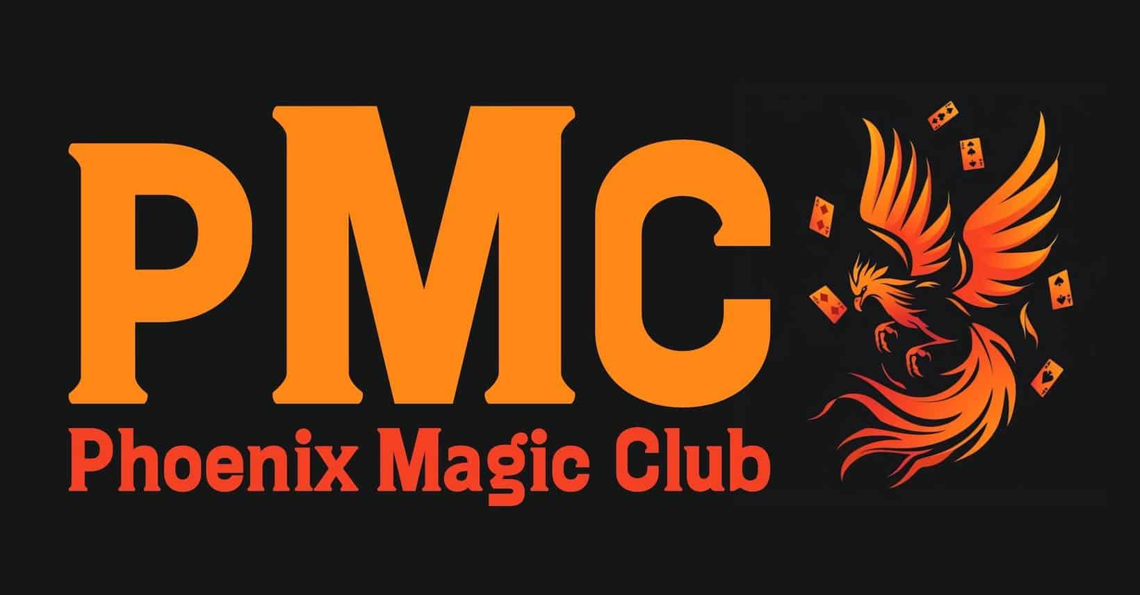 The Phoenix Magic Club logo, showcasing a colorful phoenix, representing the essence of magic and creativity.